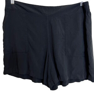 Wildfox Womens Relaxed Fit Pull On Shorts XL Black Rayon Pockets